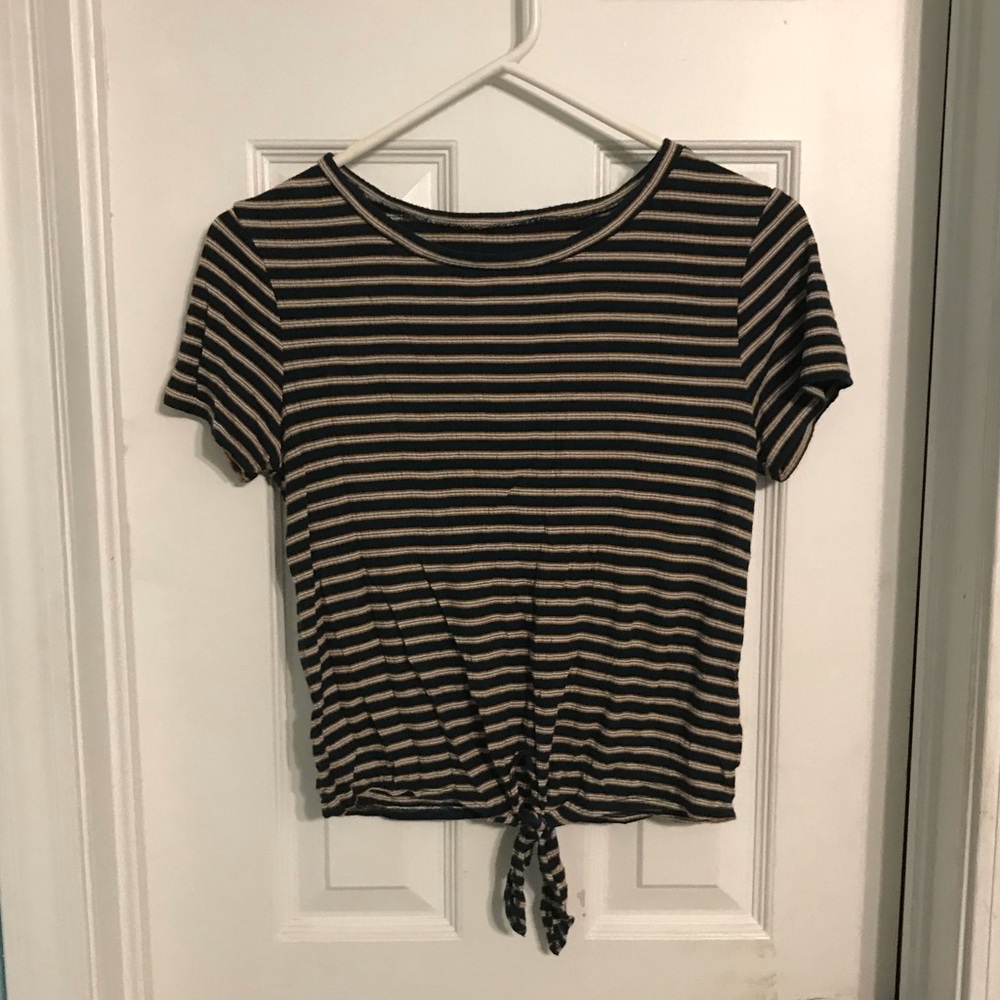 Ribbed short T-shirt